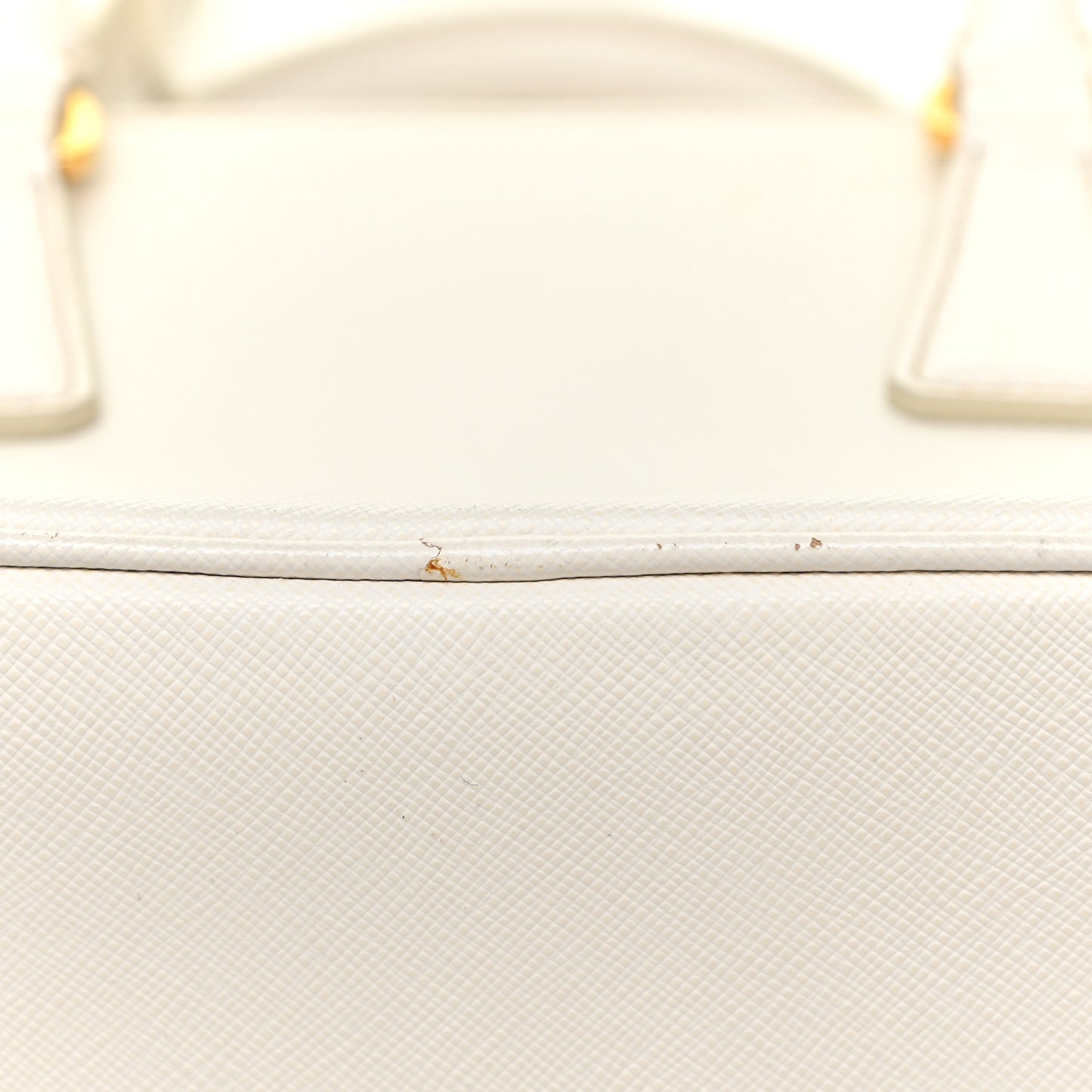 Saffiano Lux Small Galleria Double Zip Tote White