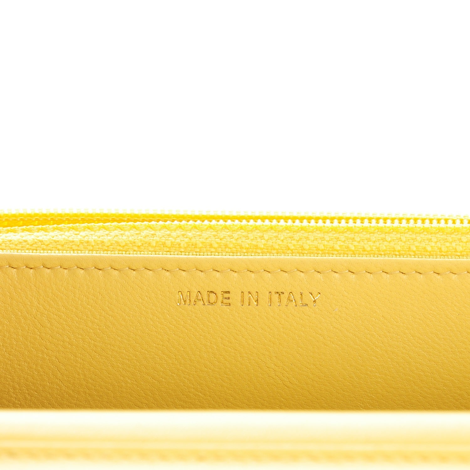 Chanel Lambskin Chevron Wallet On Chain WOC Yellow 7 of 8