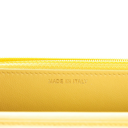 Chanel Lambskin Chevron Wallet On Chain WOC Yellow 7 of 8
