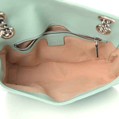 Gucci Calfskin Matelasse Small GG Marmont Shoulder Bag Water Green 5 of 11