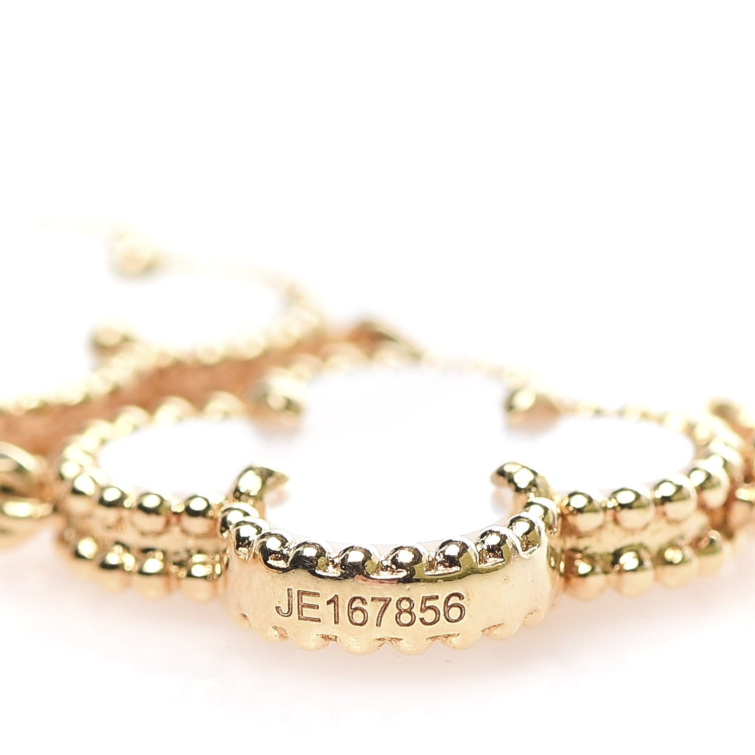 Van Cleef & Arpels 18K Yellow Gold Mother of Pearl 5 Motifs Vintage Alhambra Bracelet 5 of 6