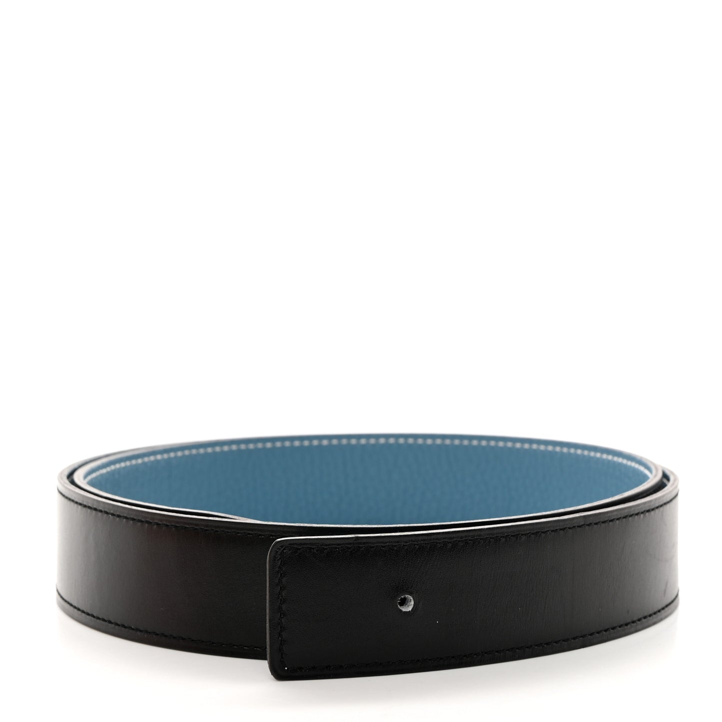 Togo Box 32mm Belt Strap 85 Black Blue Jean