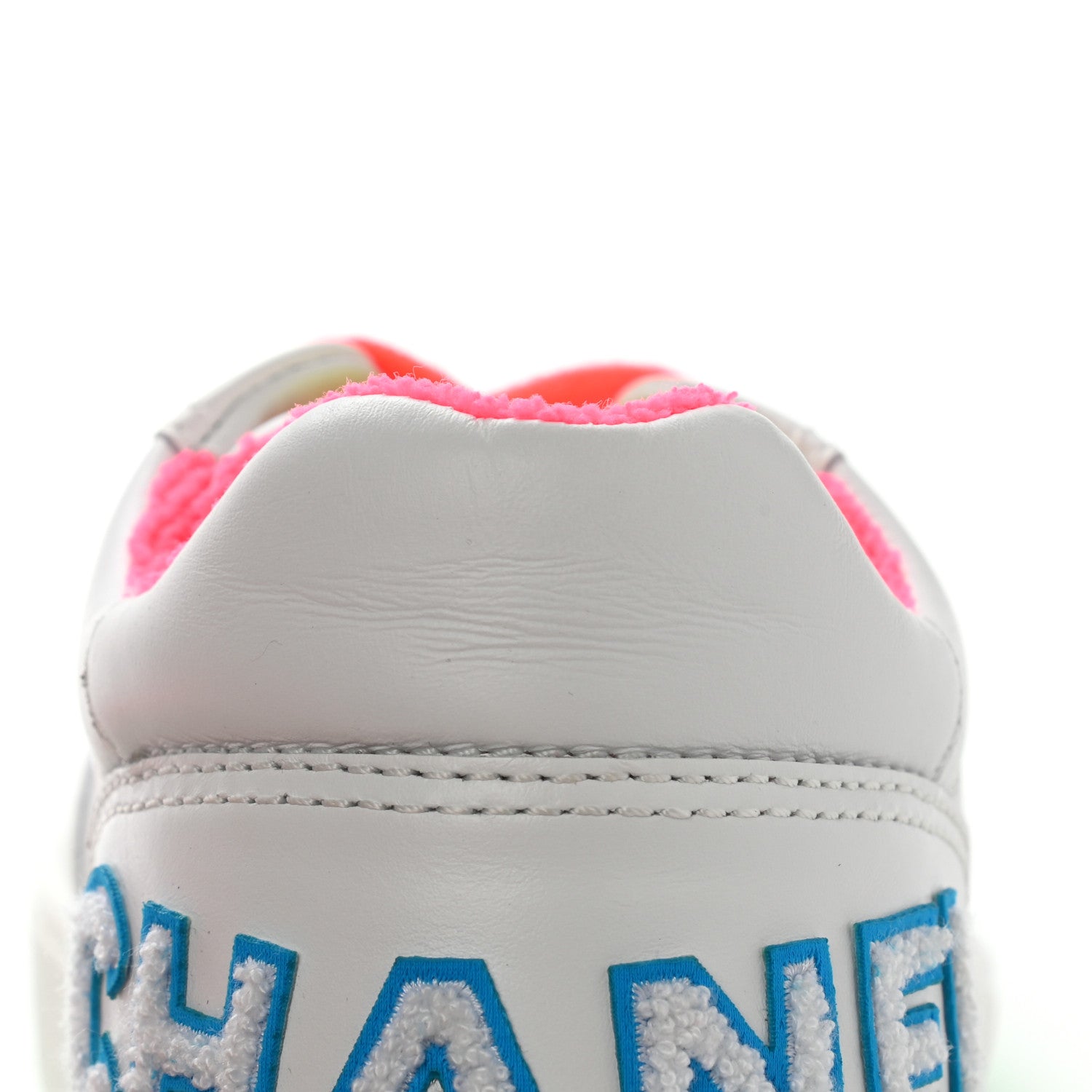Chanel Calfskin Womens Logo Sneakers 38 White Multicolor 9 of 10
