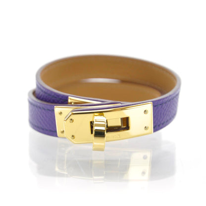 Hermes Epsom Kelly Double Tour Bracelet Crocus 1 of 6