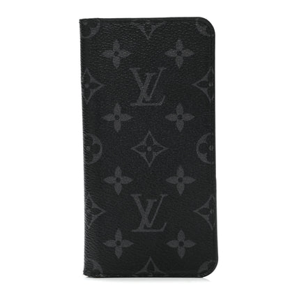 Louis Vuitton Monogram Eclipse iPhone XS Max Folio Case 1 of 6