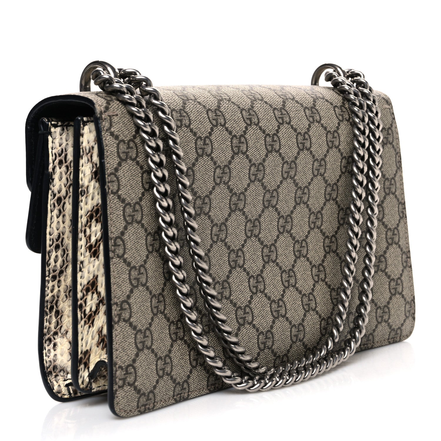 Gucci GG Supreme Monogram Elaphe Elephant Embroidered Small Dionysus Shoulder Bag 3 of 12