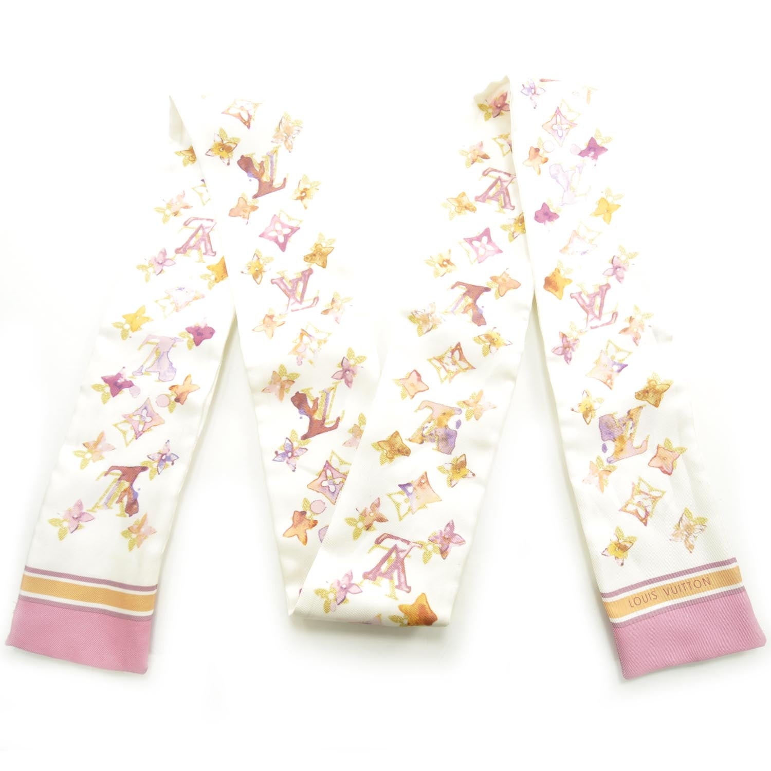 Louis Vuitton Silk Watercolor Aquarelle Bandeau White 2 of 5