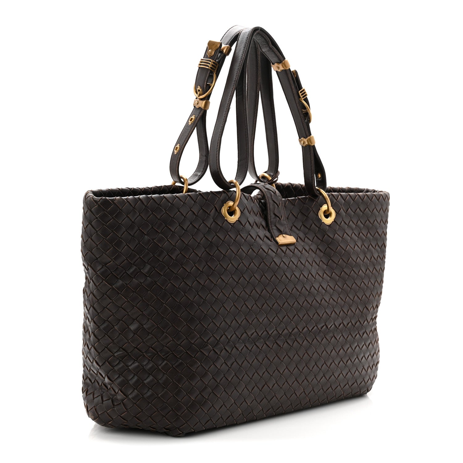 Bottega Veneta Nappa Intrecciato Large Capri Tote Ebano 3 of 10