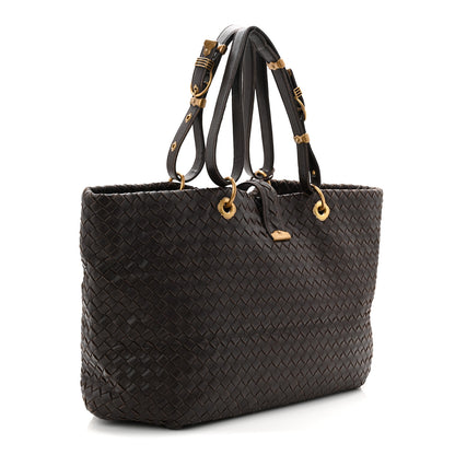 Bottega Veneta Nappa Intrecciato Large Capri Tote Ebano 3 of 10