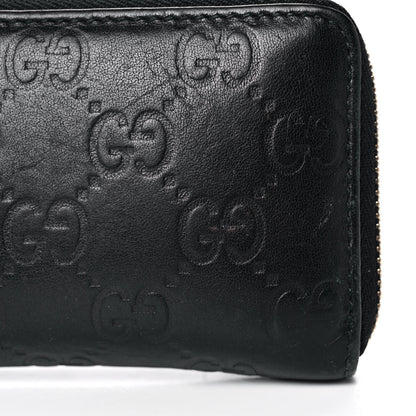 Gucci Guccissima Zip Around Card Case Black 10 of 12