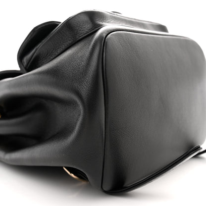 Chanel Lambskin Quilted Large Duma Drawstring Backpack Black 9 of 10