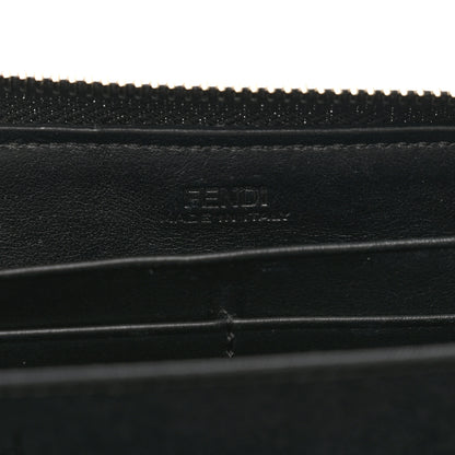 Fendi Vitello Liberty Fun Fair Studded Zip Around Wallet Black Multicolor 6 of 9