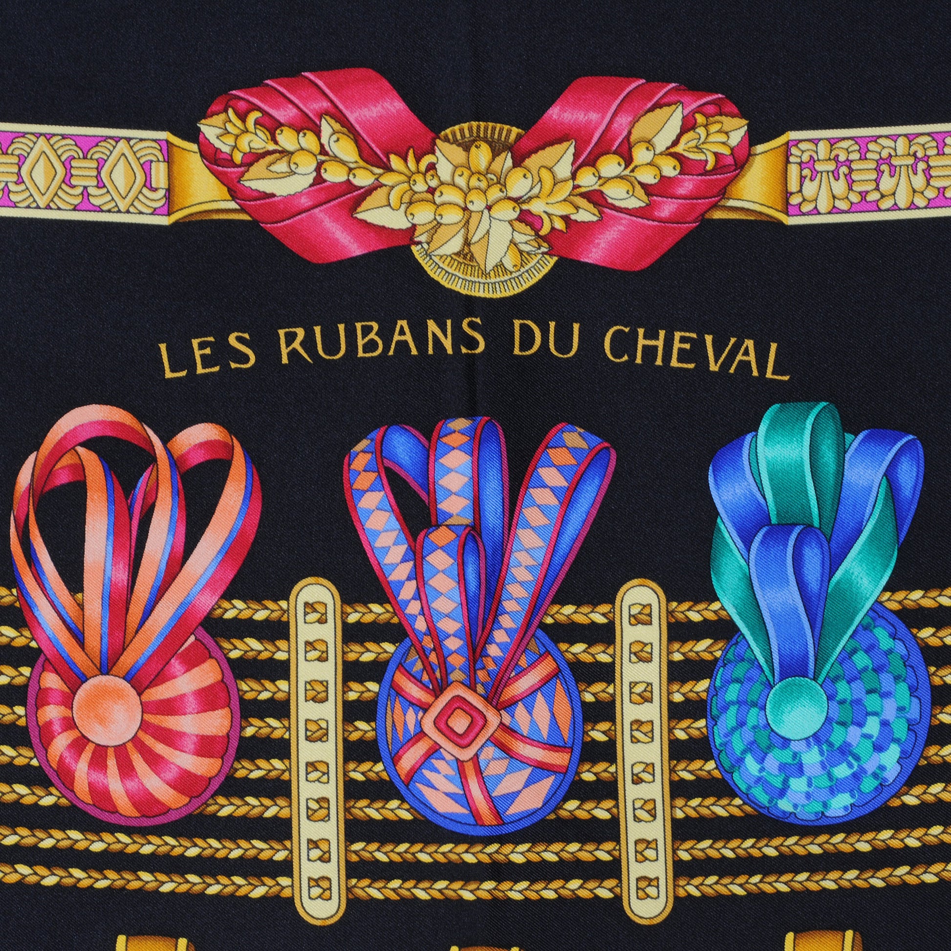 Hermes Silk Les Rubans Du Cheval Scarf 90 5 of 7