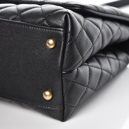 Chanel Caviar Quilted Small Coco Handle Flap Black 9 of 9