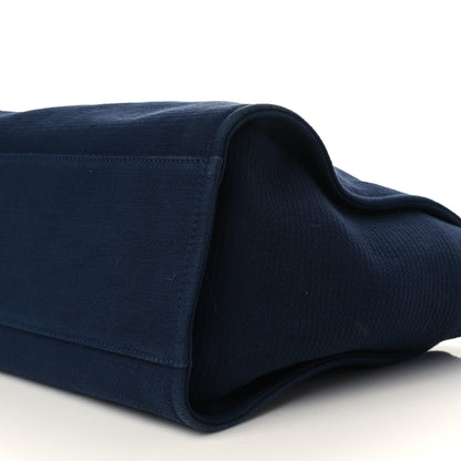 Chanel Mixed Fibers Calfskin Medium Deauville Tote Navy Blue 10 of 11
