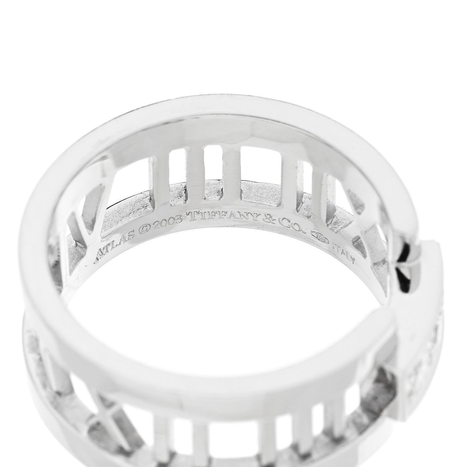 Tiffany 18K White Gold Diamond Open Atlas Ring 52 6 4 of 4