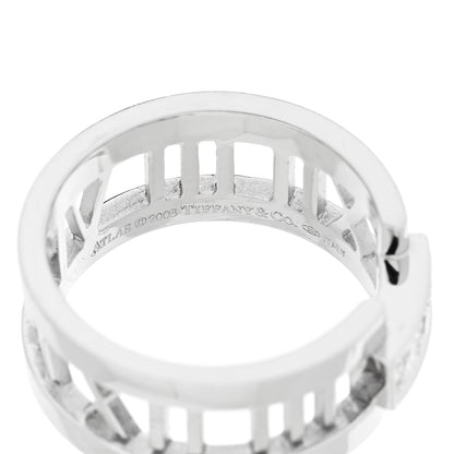 Tiffany 18K White Gold Diamond Open Atlas Ring 52 6 4 of 4