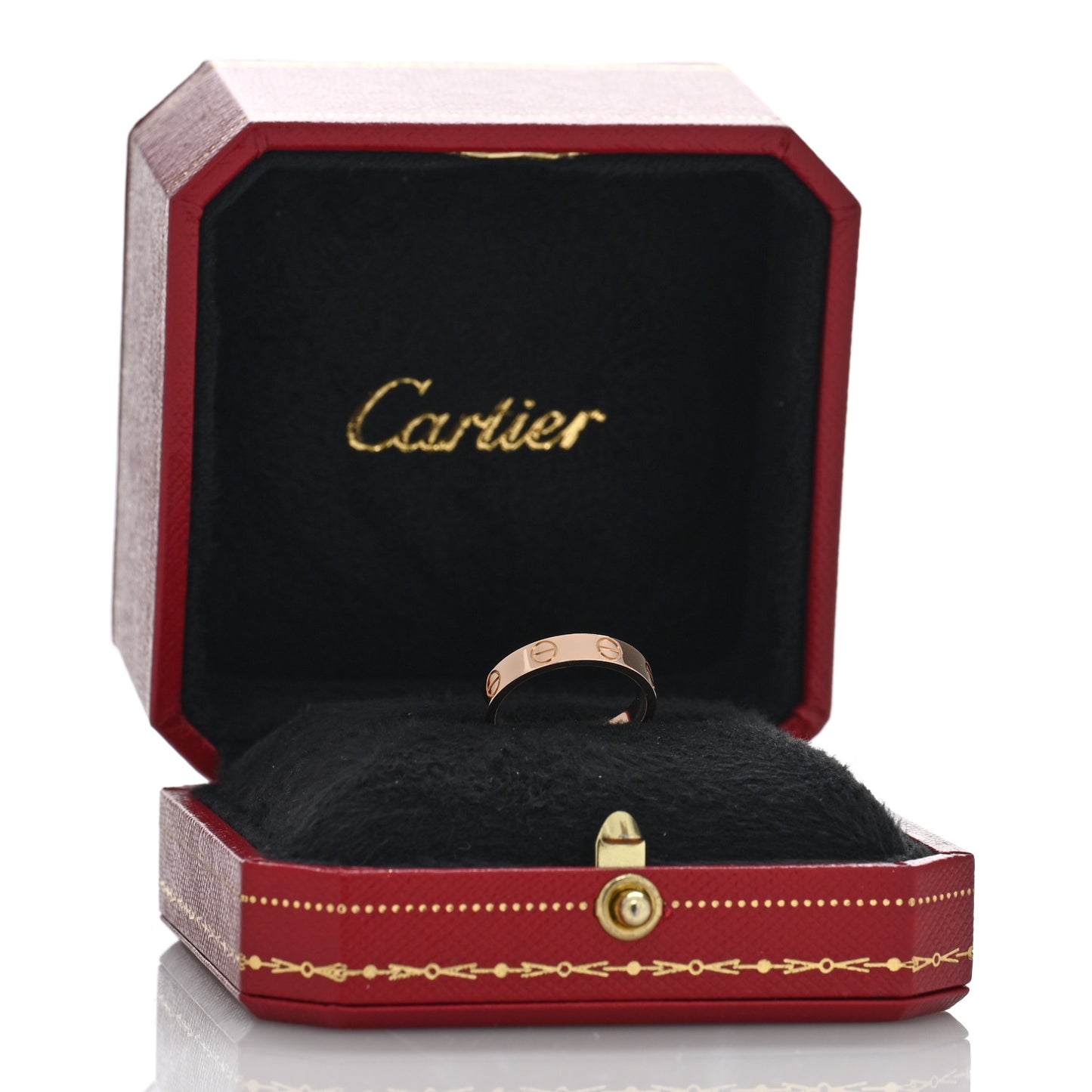 18K Pink Gold 3.5mm LOVE Wedding Band Ring 49 4.75