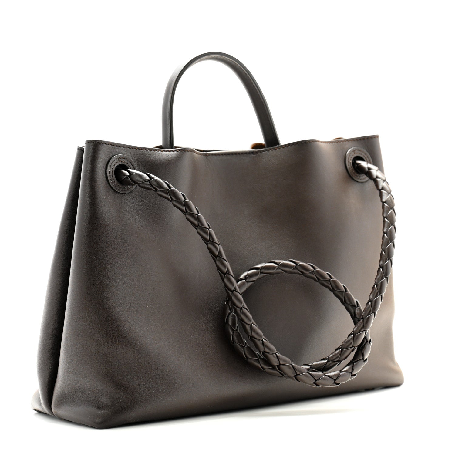 Bottega Veneta Silky Calfskin Medium Andiamo Shoulder Bag Fondant 3 of 9