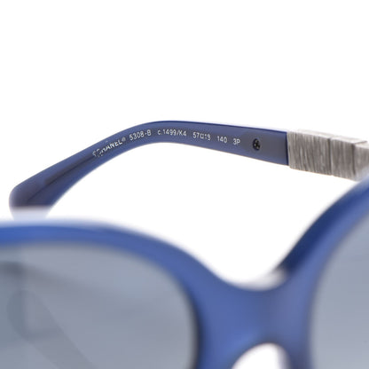 Chanel Baguette Crystal Polarized Square Sunglasses 5308-B Blue 6 of 7