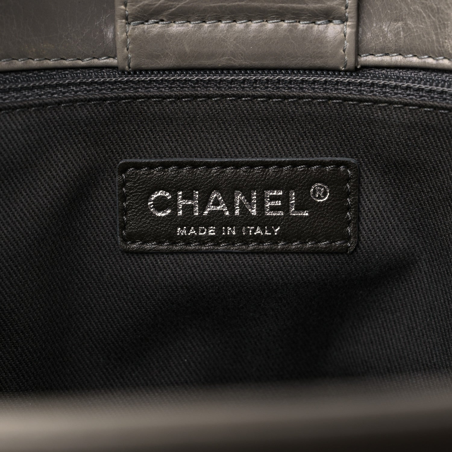 Chanel Glazed Calfskin Small New Portobello Grey 7 of 17