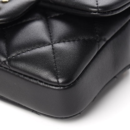 Chanel Lambskin Quilted Mini My Precious Waist Bag Black 10 of 11