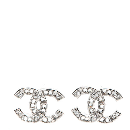 Chanel Crystal CC Earrings Gold 1 of 4