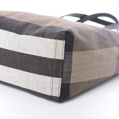 Burberry Coated Canvas Mega Check Medium Doodle Tote Black 8 of 8