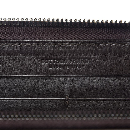 Bottega Veneta Nappa Intrecciato Zip Around Wallet Ebano 6 of 7
