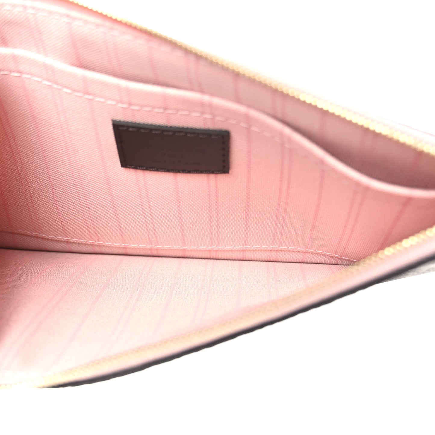 Damier Ebene Neverfull MM GM Pochette Rose Ballerine