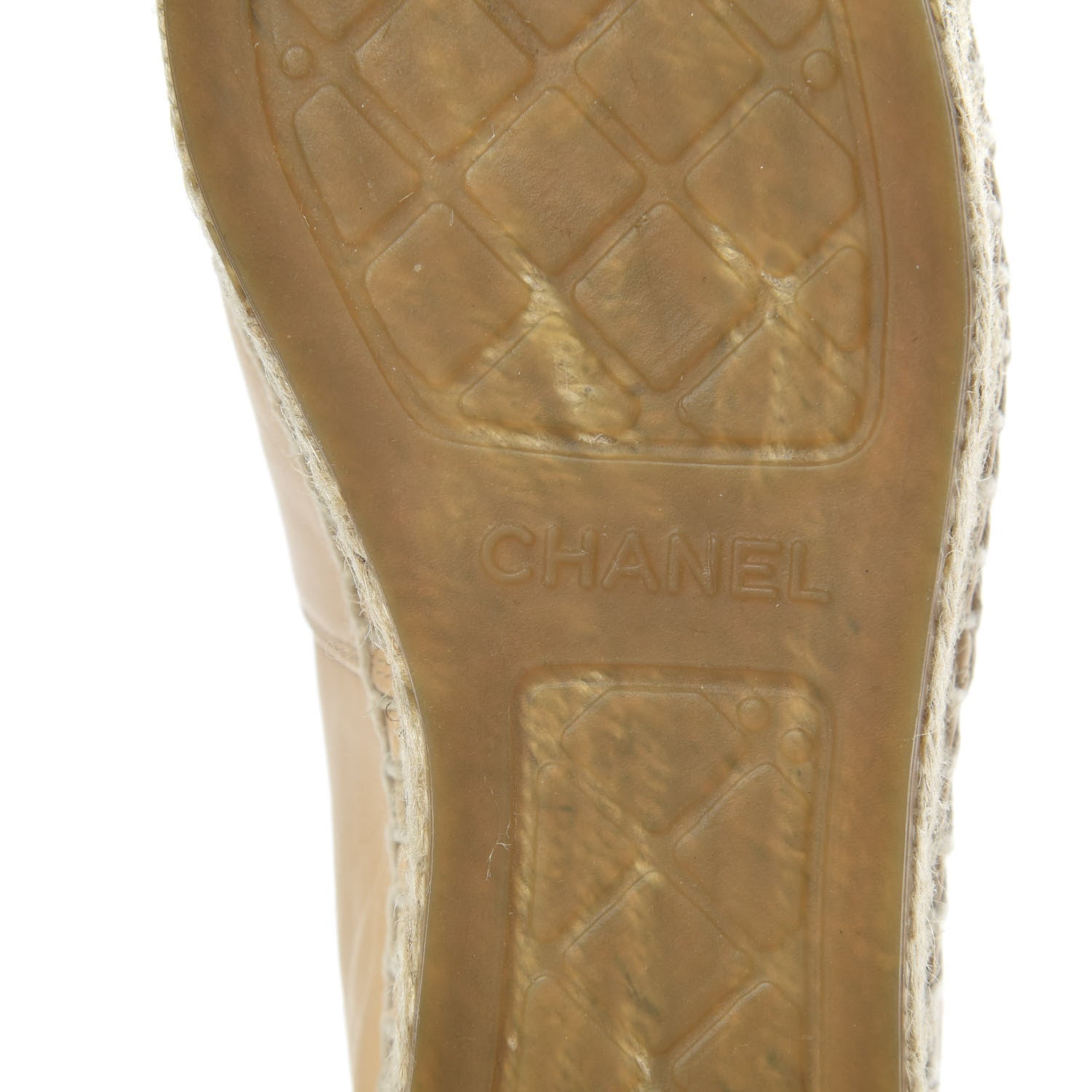 Chanel Lambskin CC Espadrilles 36 Beige Black 8 of 11