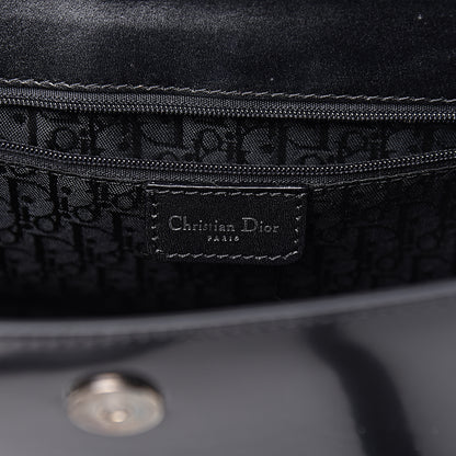 Christian Dior Glazed Calfskin Saddle Shopper Black 6 of 14
