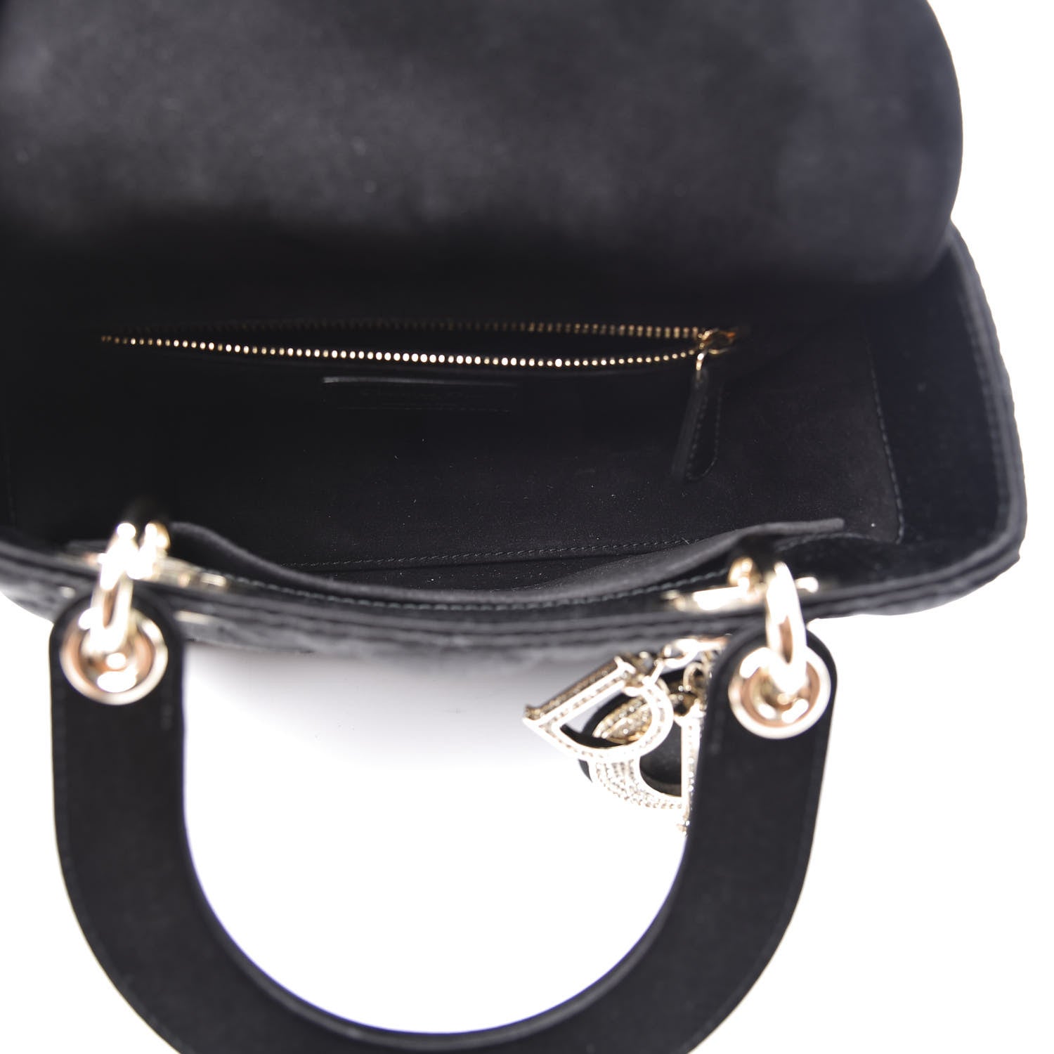 Christian Dior Satin Swarovski Crystal Cannage My ABC Lady Dior Black 4 of 10