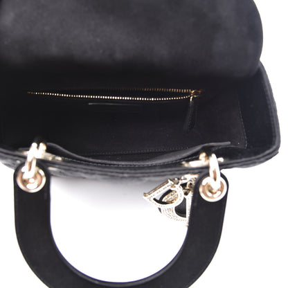 Christian Dior Satin Swarovski Crystal Cannage My ABC Lady Dior Black 4 of 10
