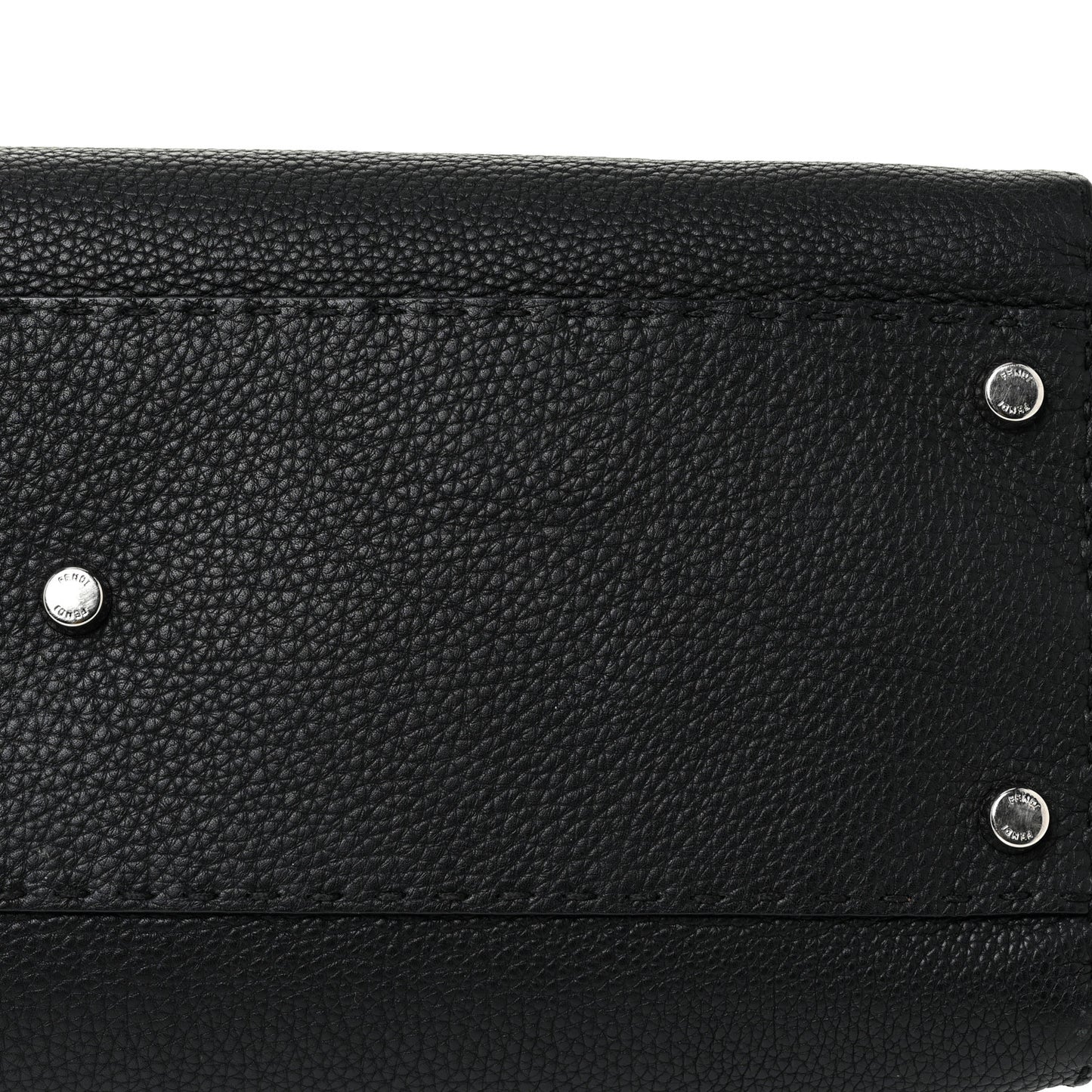 Cuoio Romano Selleria Bi-Color Large Peekaboo Iconic Satchel Black Mou