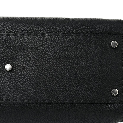 Fendi Cuoio Romano Selleria Bi-Color Large Peekaboo Iconic Satchel Black Mou 29 of 34