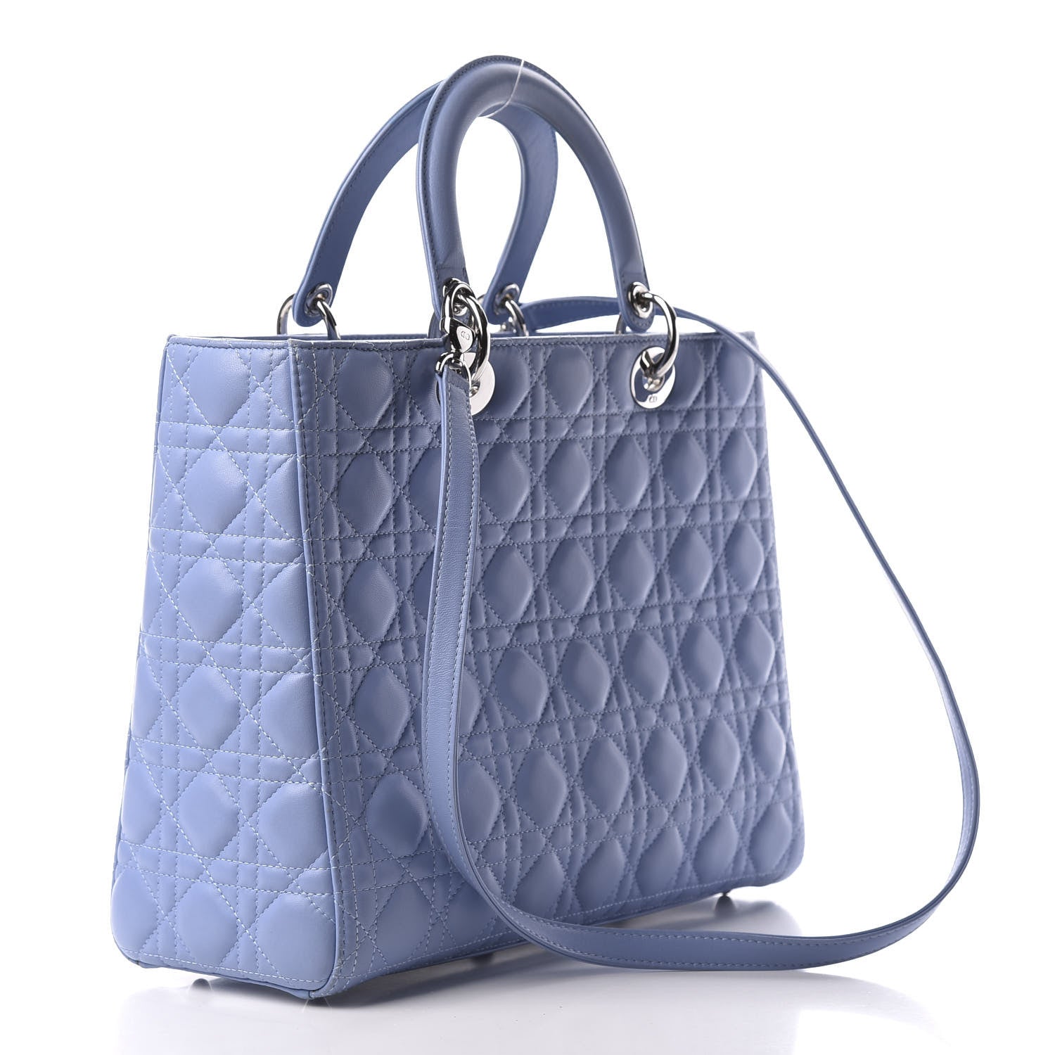 Christian Dior Lambskin Cannage Large Lady Dior Jean 3 of 8