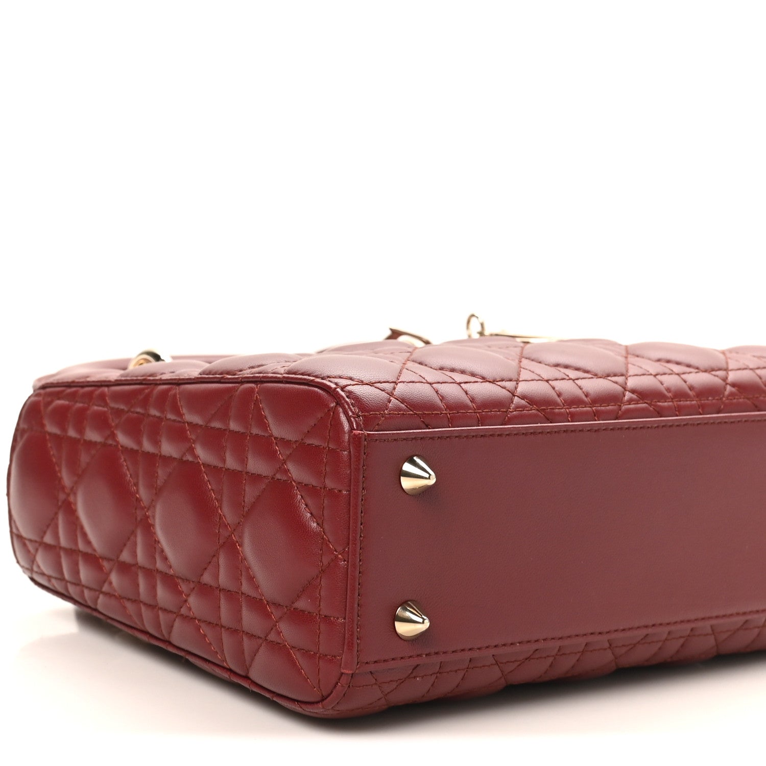 Christian Dior Lambskin Cannage Small My ABCDior Lady Bordeaux 9 of 10