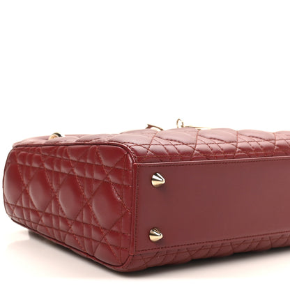 Christian Dior Lambskin Cannage Small My ABCDior Lady Bordeaux 9 of 10