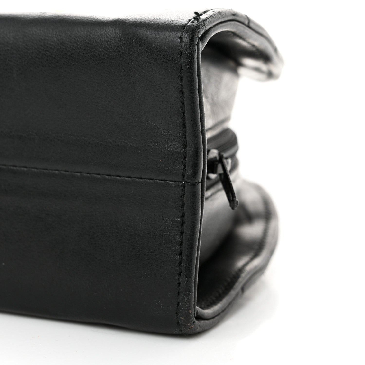 Chanel Lambskin Quilted Small Half Moon Clutch Black 10 of 14