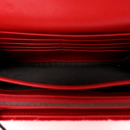 Gucci Velvet Matelasse GG Marmont Chain Wallet Hibiscus Red 5 of 11