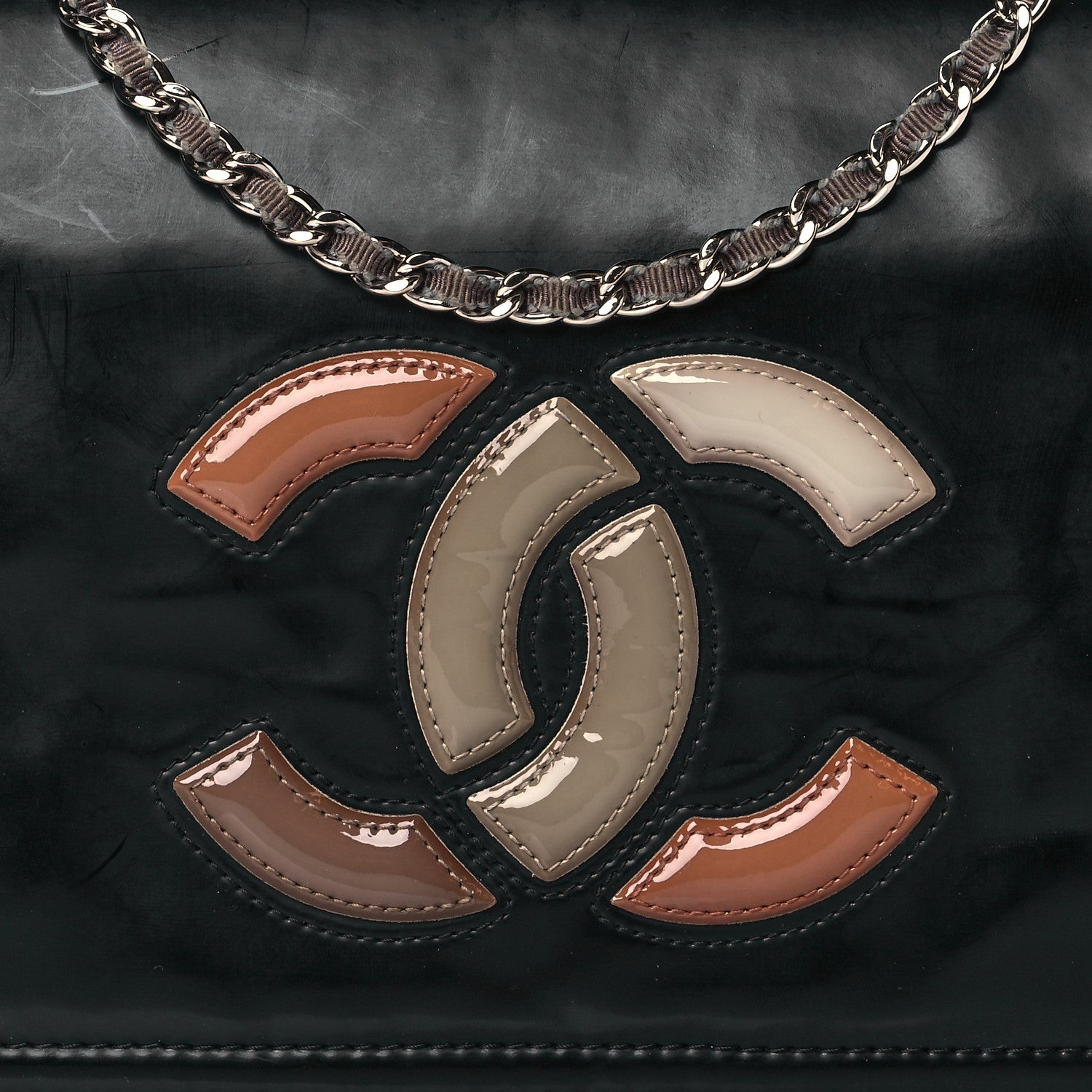 Chanel Vinyl Lipstick Flap Black 7 of 9
