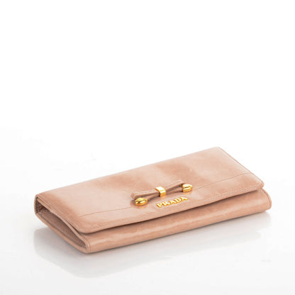 Prada Vitello Shine Continental Flap Wallet Cipria 4 of 8