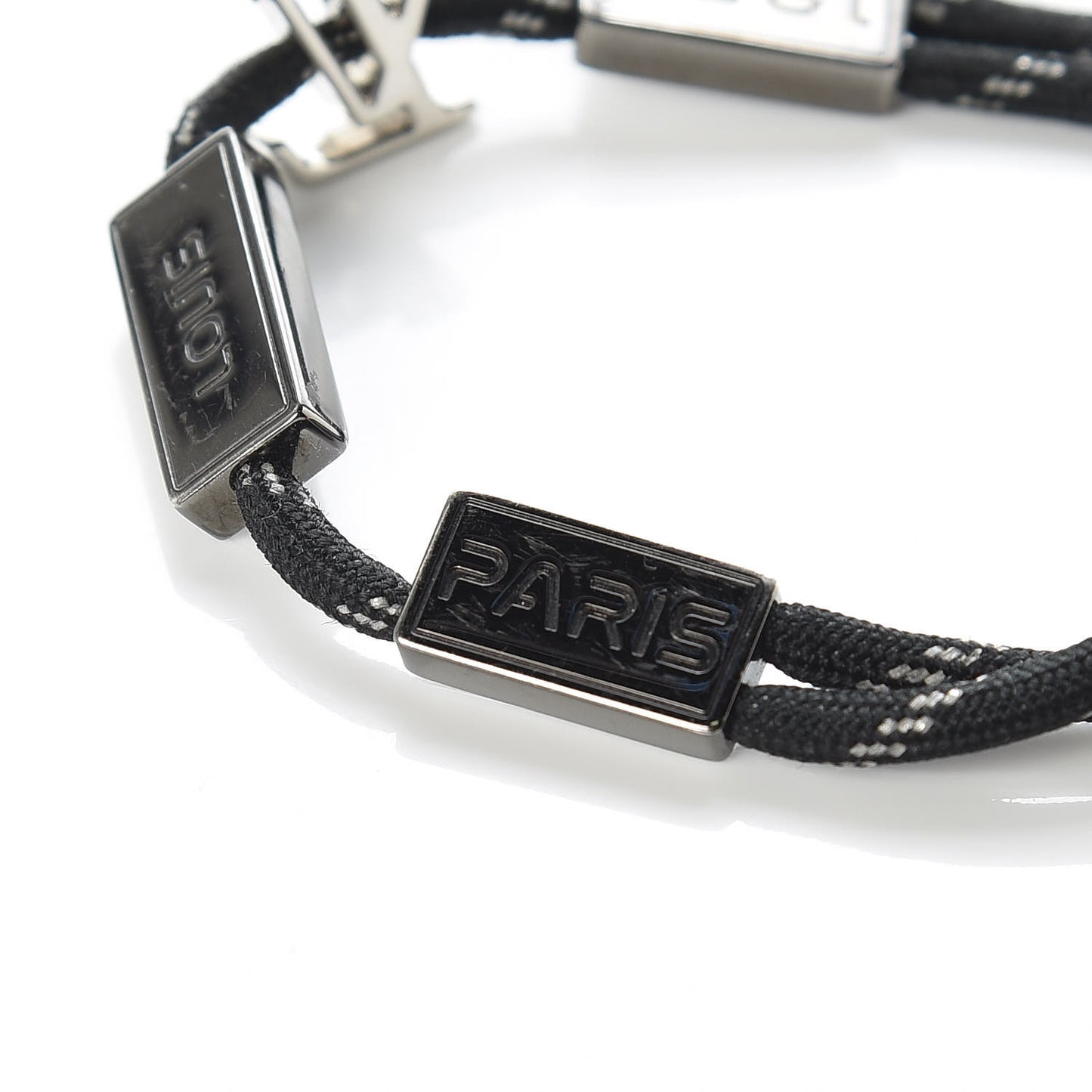 Nylon LV Satellite Bracelet M Black