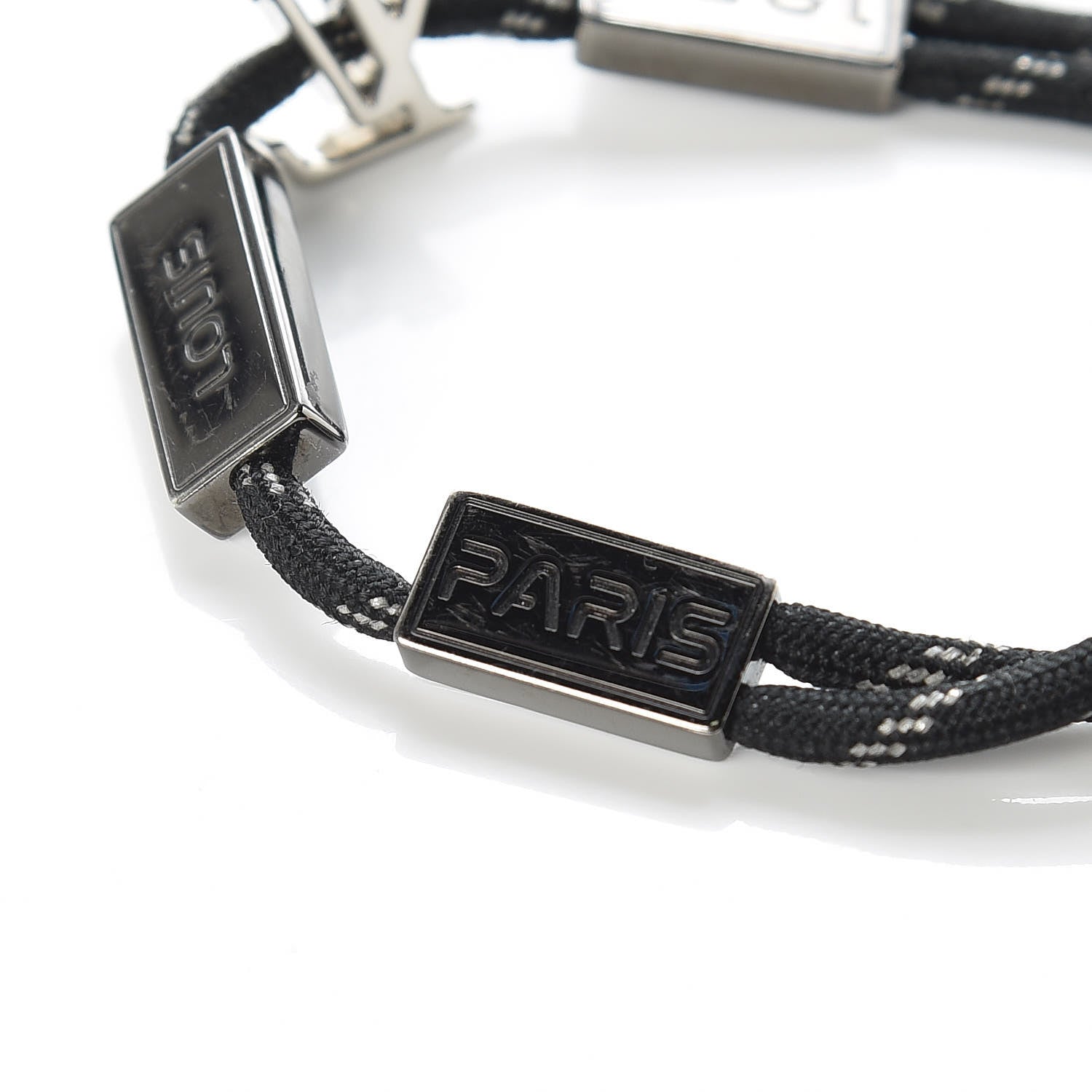 Louis Vuitton Nylon LV Satellite Bracelet M Black 6 of 8