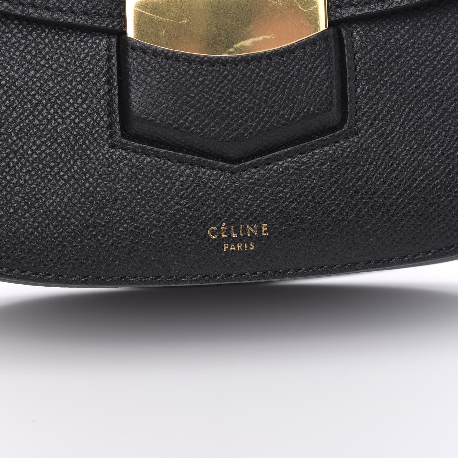 Celine Grained Calfskin Small Trotteur Black 9 of 11
