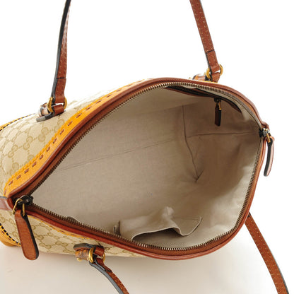 Gucci Monogram Laidback Crafty Dome Satchel Yellow 5 of 7