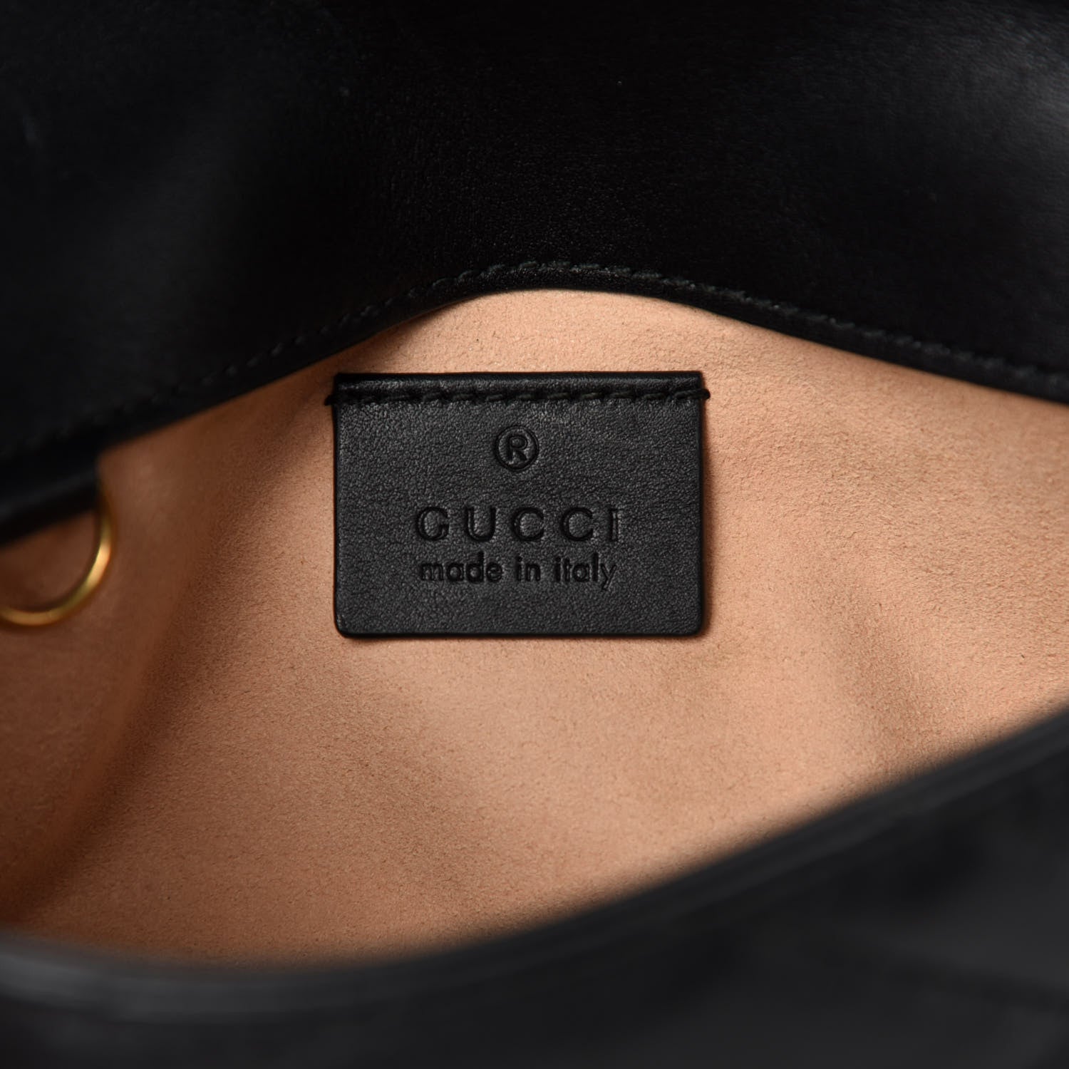 Gucci Calfskin Matelasse Super Mini GG Marmont Shoulder Bag Black 11 of 13