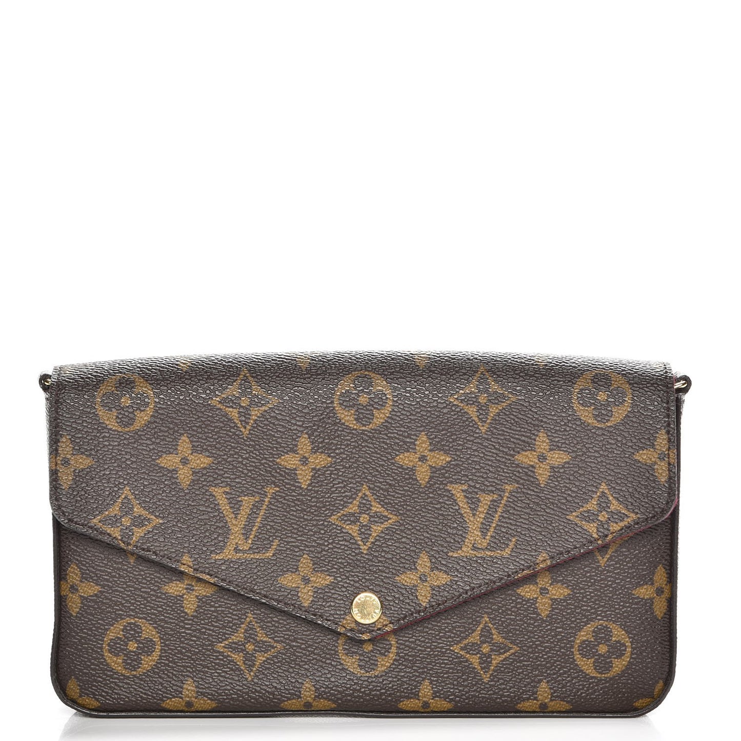 Monogram Pochette Felicie Chain Wallet Fuchsia