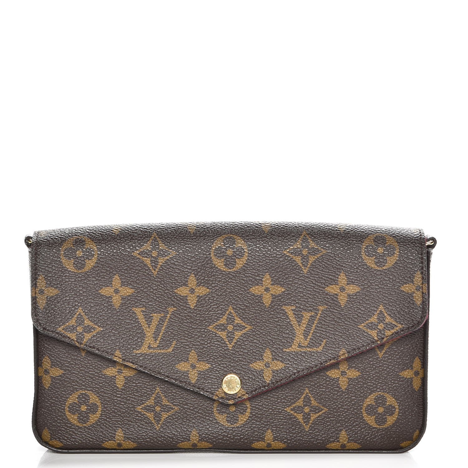 Louis Vuitton Monogram Pochette Felicie Chain Wallet Fuchsia 1 of 9